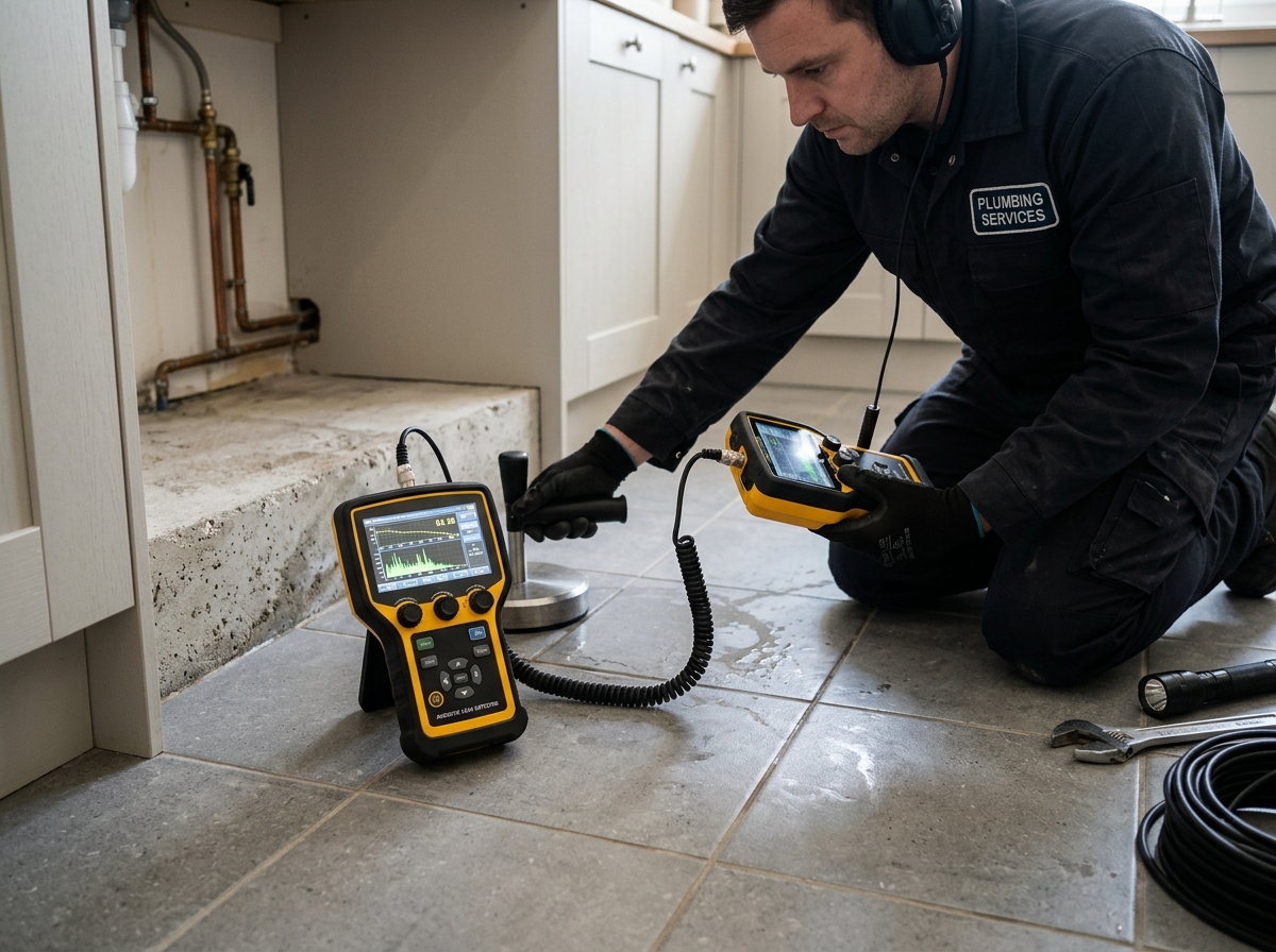 Licensed plumber preparing detailed diagnostic leak documentation report for insurance claim in Boca Raton